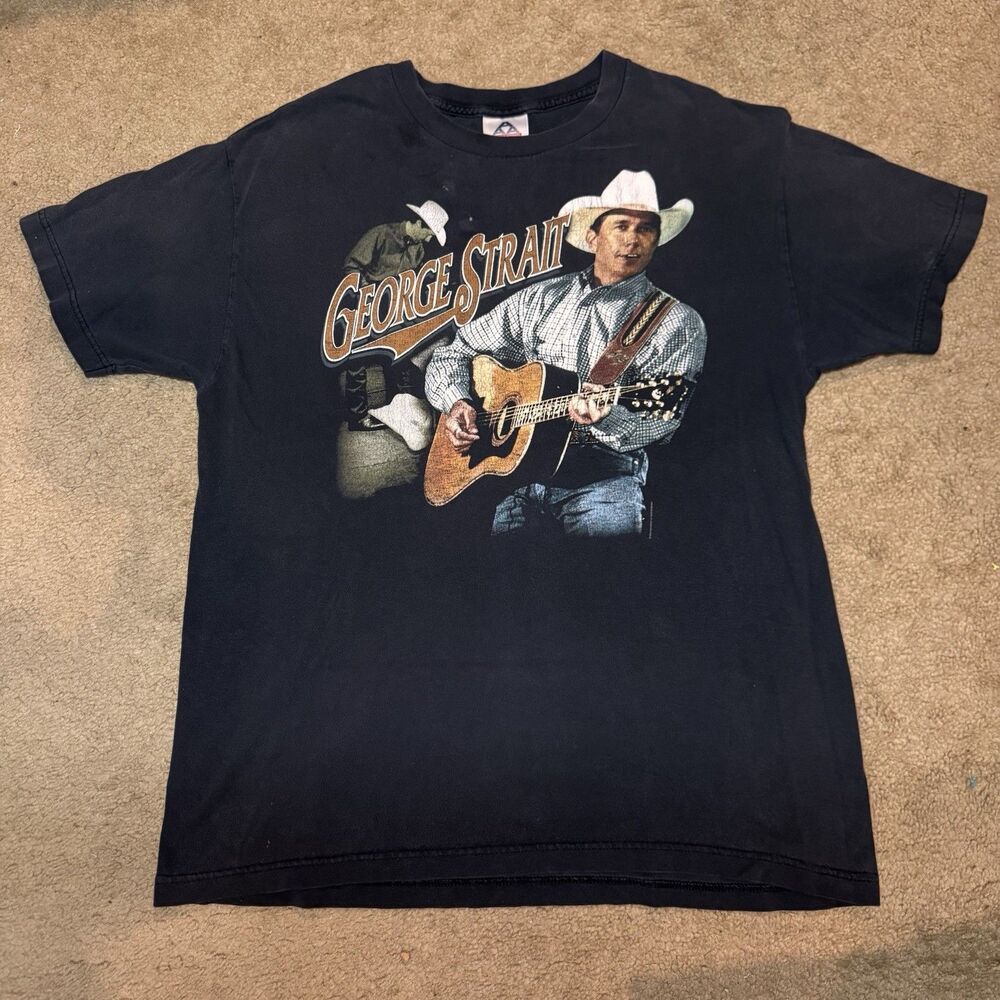 George Strait Vintage Concert Shirt Classic Country Western Tour Shirt Size L